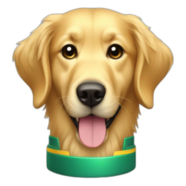 Golden retriever in a f1 car sticker