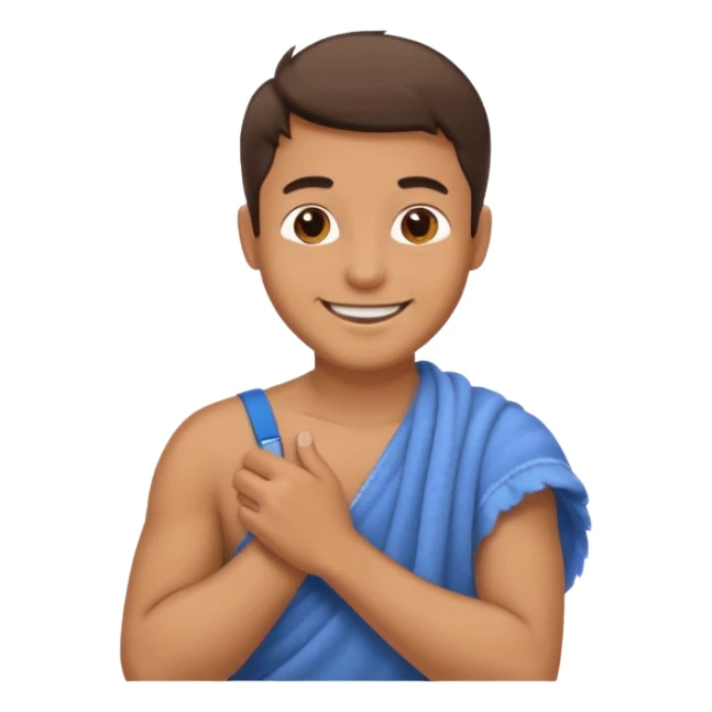 Emoji of a guy dusting off his shoulder with his hand sticker