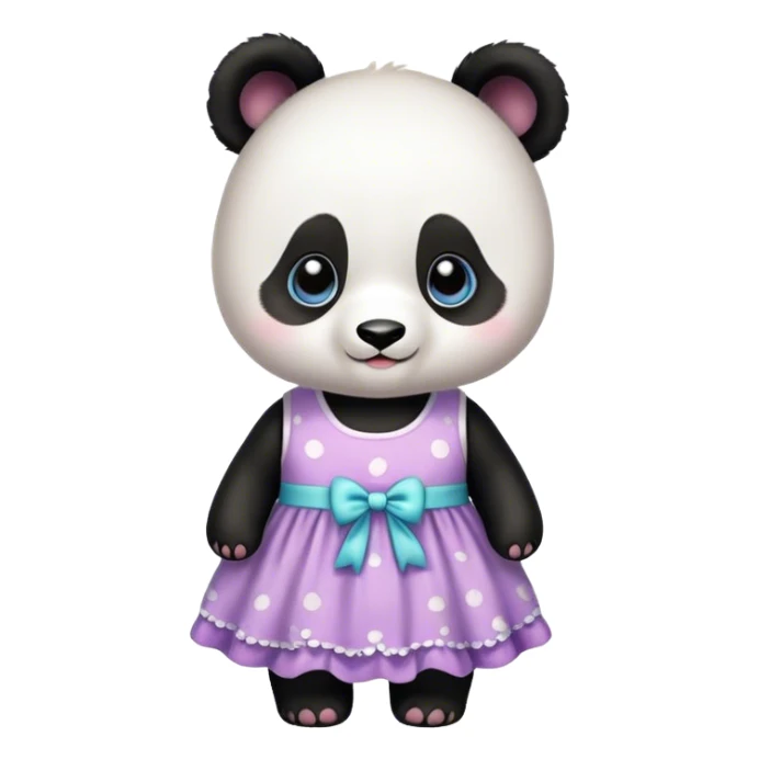 Baby Panda wearing dress sticker