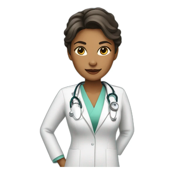 Doctor woman in dreeh dress sticker