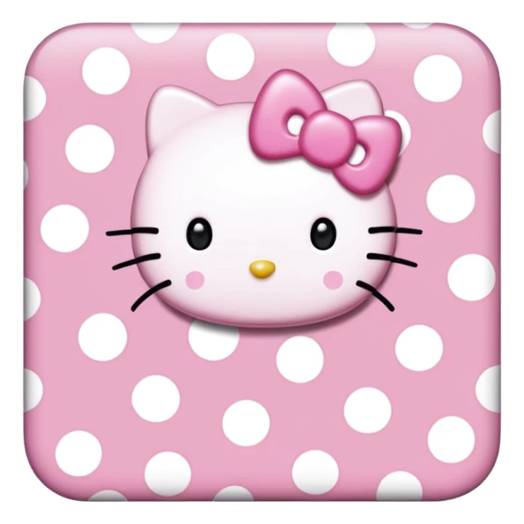 Hello kitty en puntitos para pegar y copiar sticker