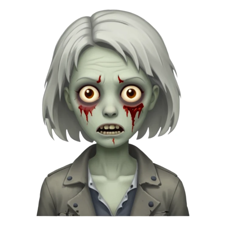parisian zombie woman sticker