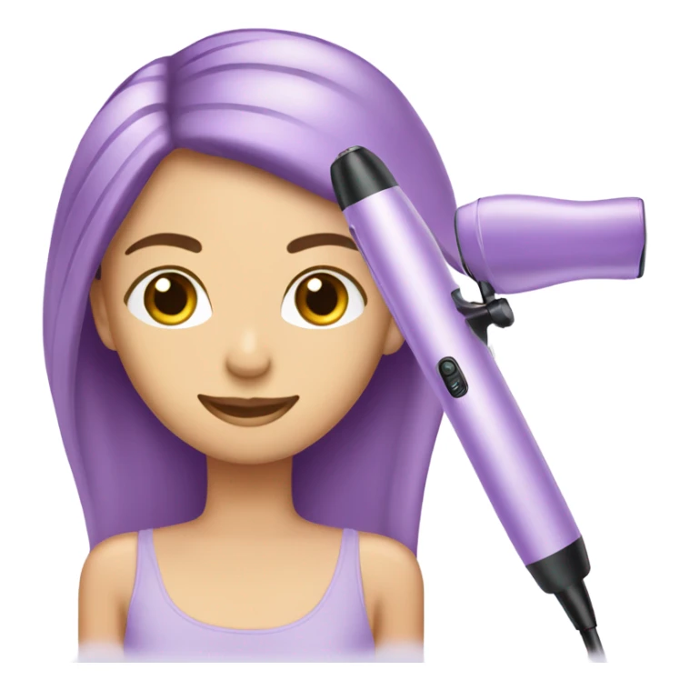 pastel purple hair straightener curling iron sticker