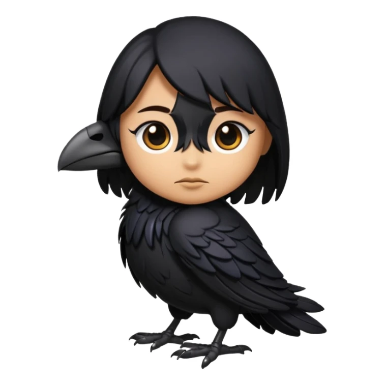 raven chibi emoji sticker