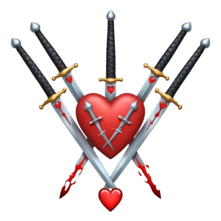 three of swords tarot sticker