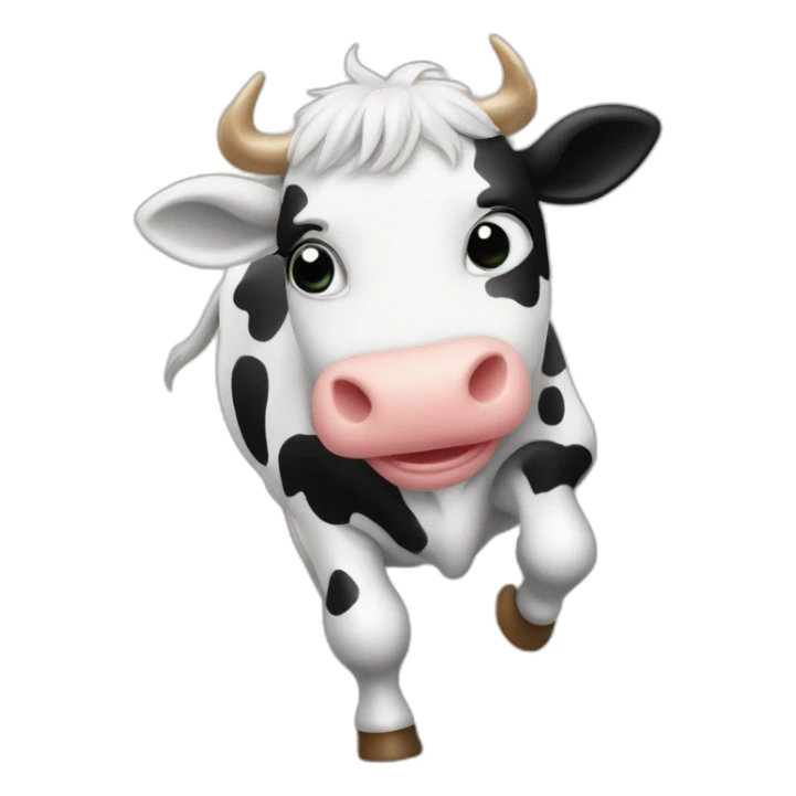 vache qui fait patinage artistique sticker