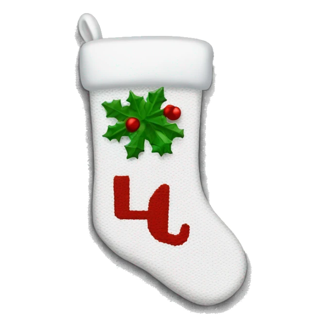 white knit christmas stocking with the name logan written on it  sticker
