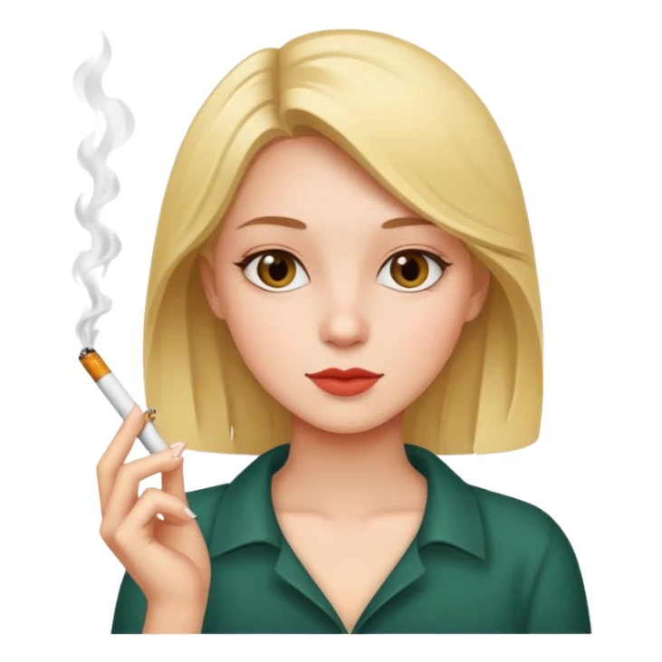 girl with cigarette sticker