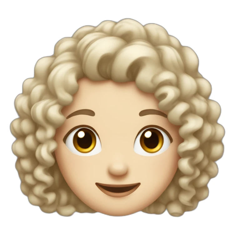 Curly haired white girl with headband smirking and winking sticker