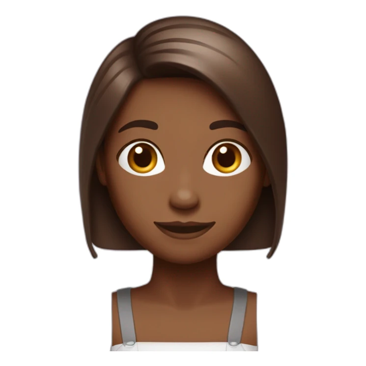 Chocolatine, streameuse brune aux cheveux lisses sticker