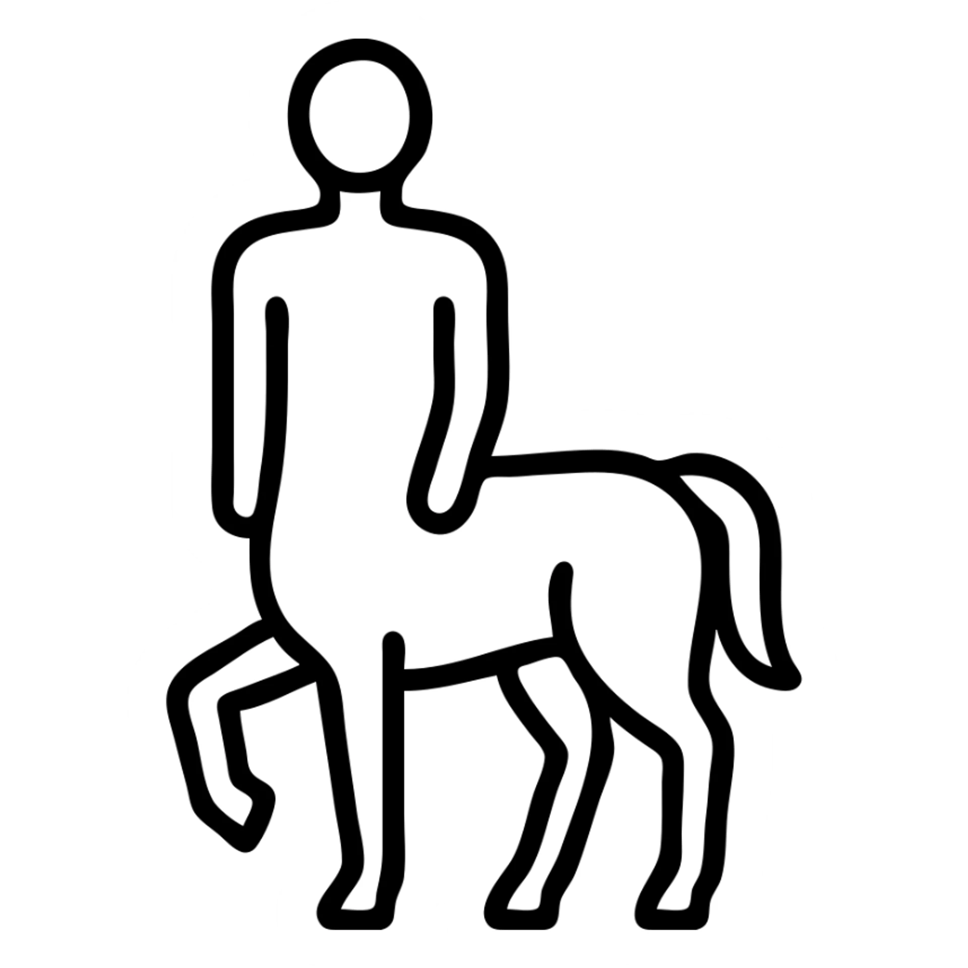 horse with a human body sticker