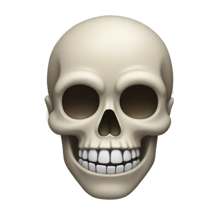 Skull raising their eyebrow sticker