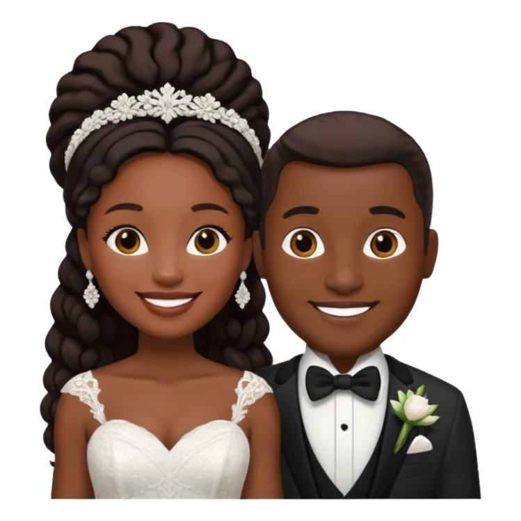 need an image of an african american wedding cople sticker