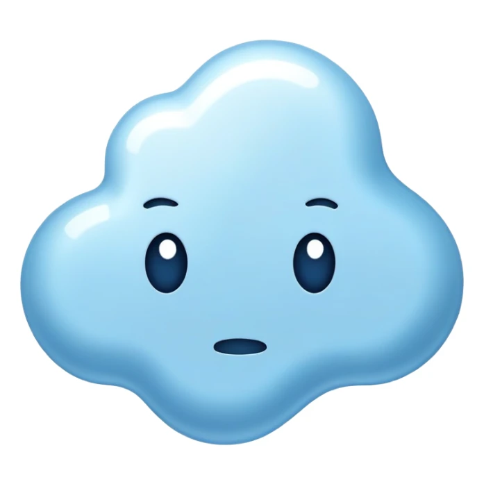 very irregular light blue spot, highly asymmetrical shape, abstract blob with jagged edges sticker