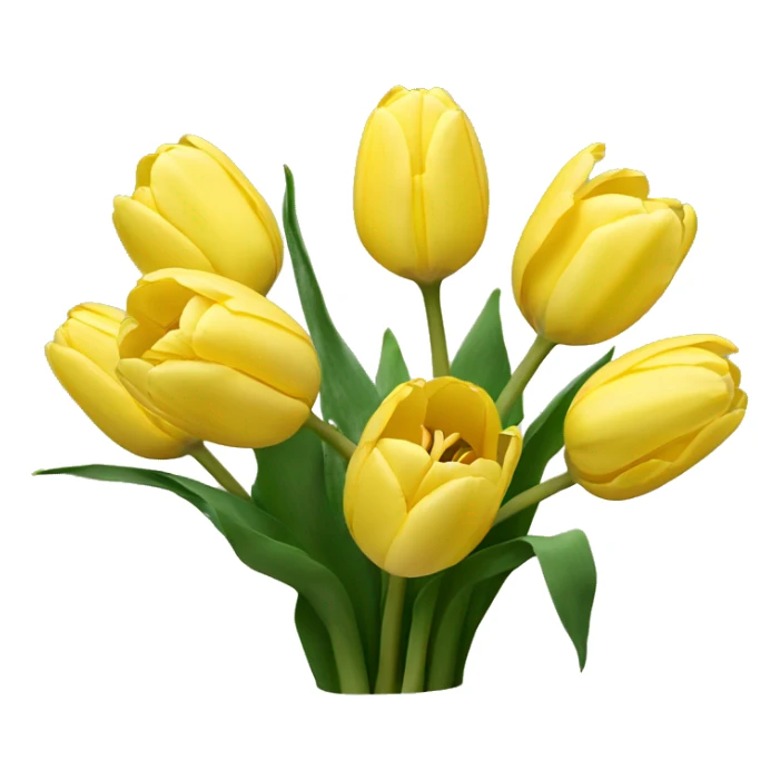 Bouquet of light yellow tulips sticker