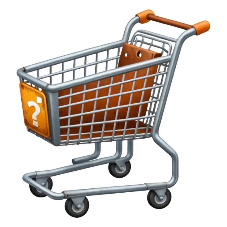 shopping cart vintage like a sticker sticker