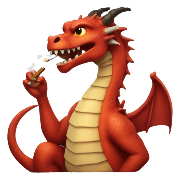 Dragon smoking  sticker