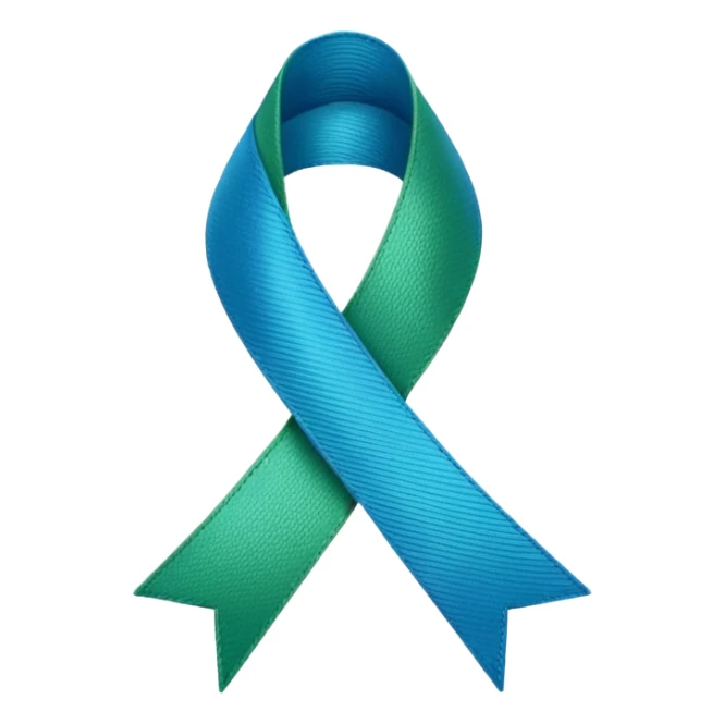 NF1 Green and blue awareness ribbon  sticker