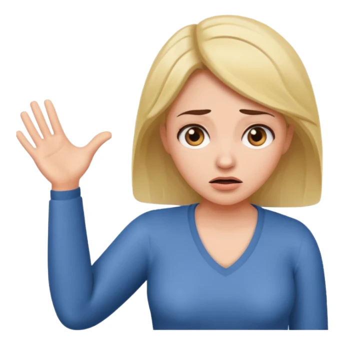 woman shrugging, confused sticker