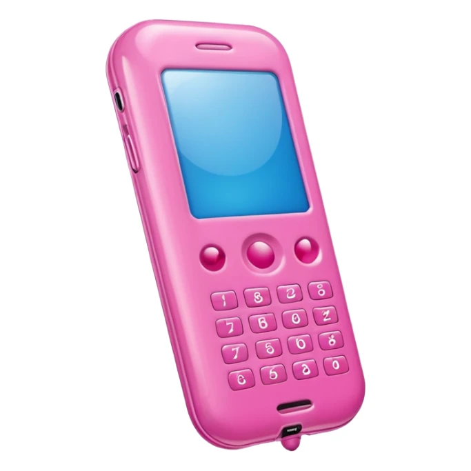 jeff koons style pink inflatable cell phone balloon   sticker