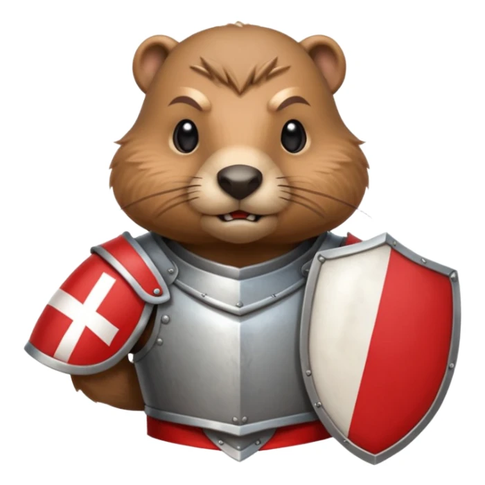 polish husaria miliatry unit but its a beaver, make him with a face like is the best fighter of all times with polish flag logo, not the whole body only the tors sticker