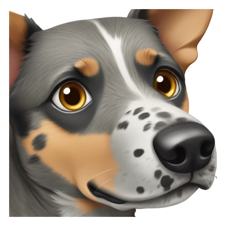 Australian cattle dog with one blue eye sticker