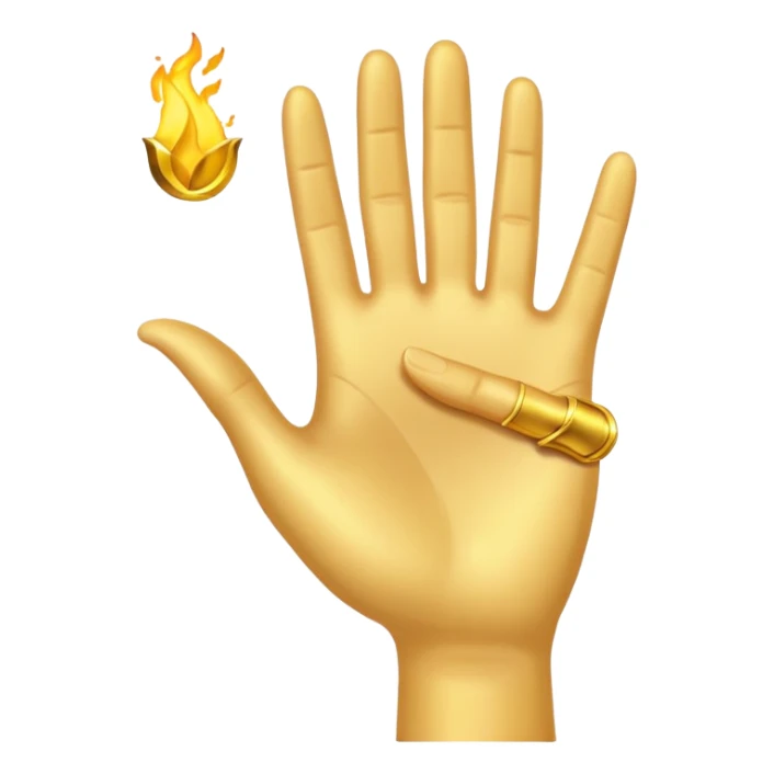 yellow hand doing the salute from the hunger games sticker