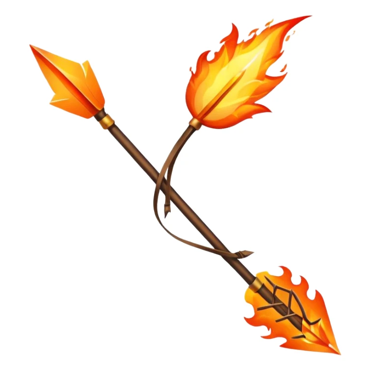 flaming arrow sticker