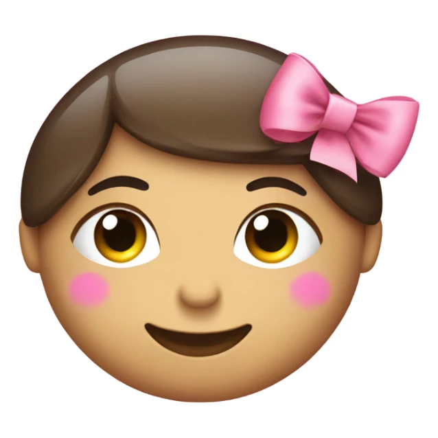 Smiley with pink little bows and eyelashes  sticker