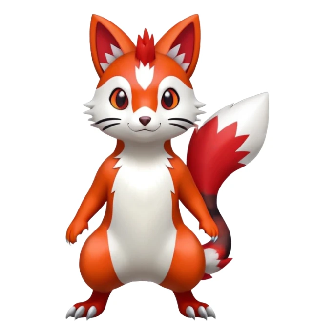 Shiny Furret-Litten-Zangoose-Hybrid (Full body) sticker