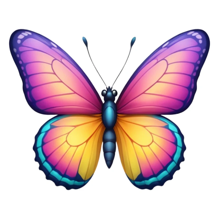 bright butterfly sticker