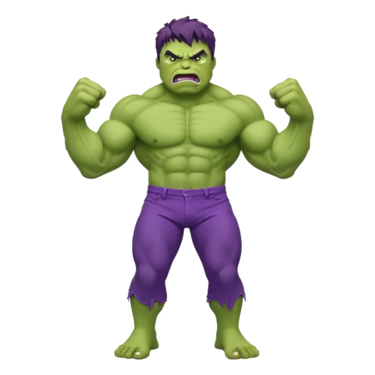 Angry hulk with big fist only till chest sticker
