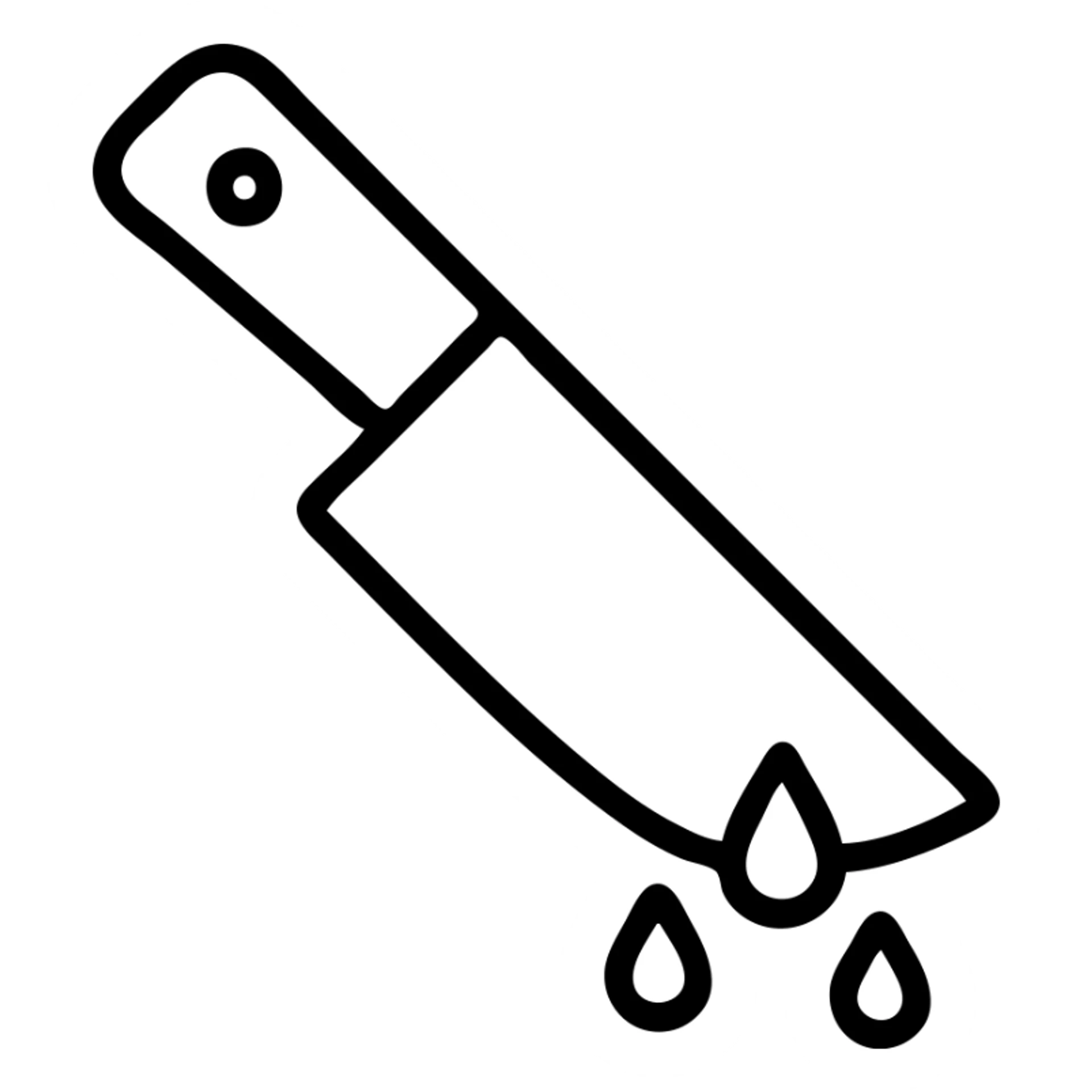 butchers knife with blood on it sticker