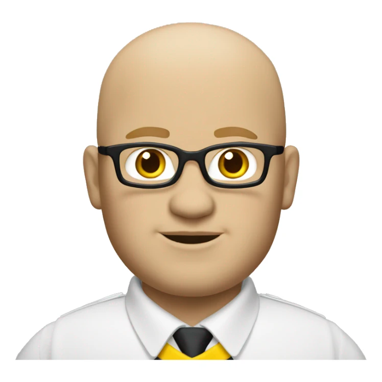 bald fat white man in mcdonald’s uniform sticker