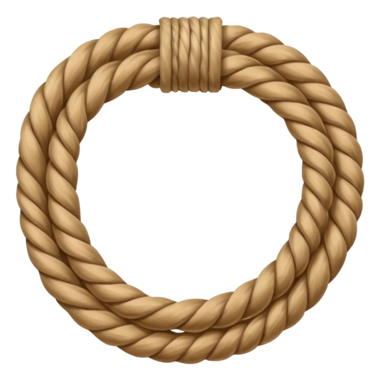 a straight rope cut in the center   sticker