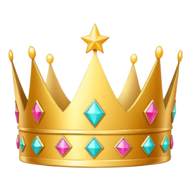 minimalist party crown, cute, bright, with a friendly vibe sticker