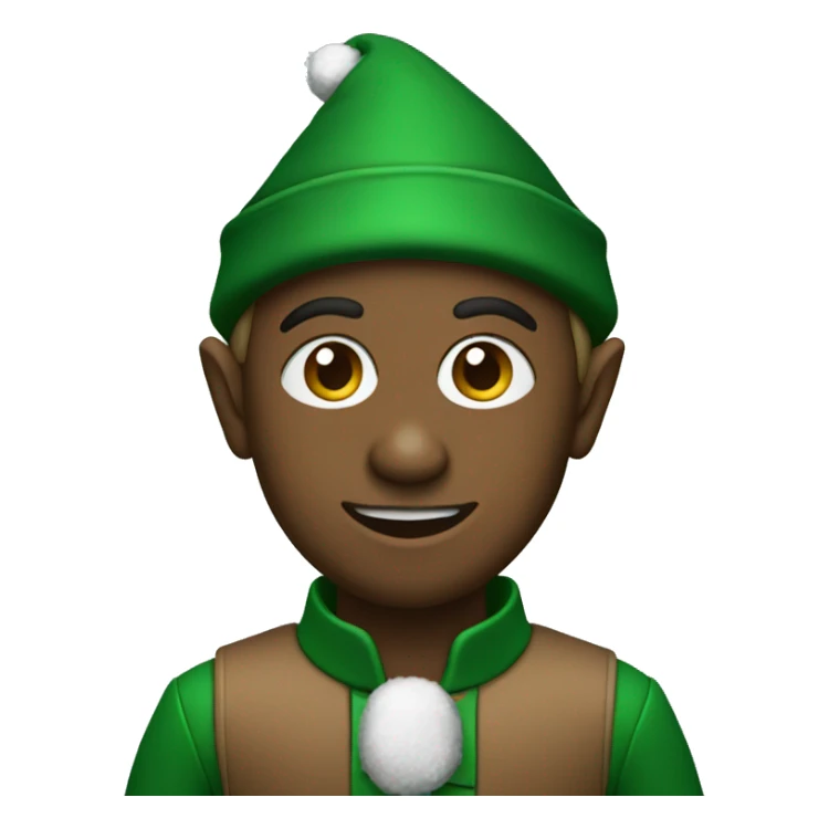 christmas elf in a forest green outfit sticker
