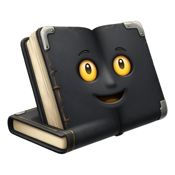 make me a black book with dust on it to show that it's old  sticker