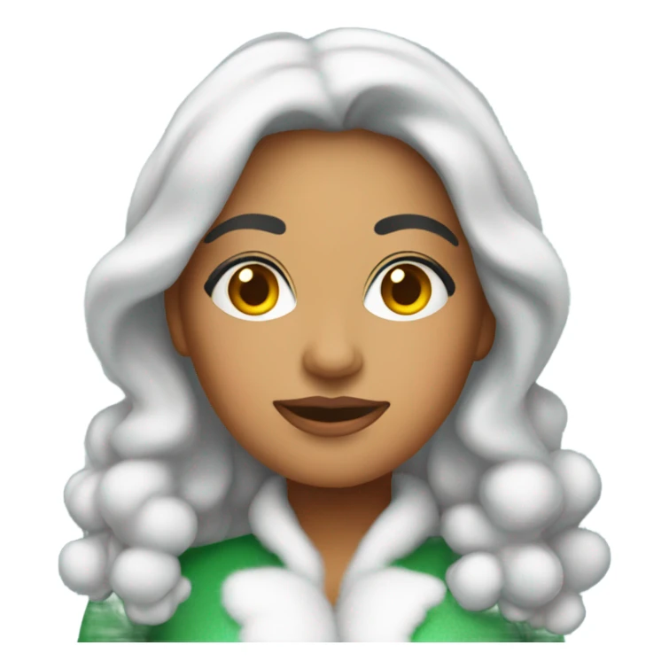 Latina woman Santa clause  sticker