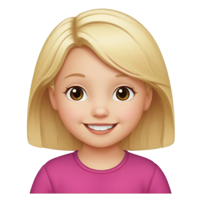  girl blond hair todler emojj sticker