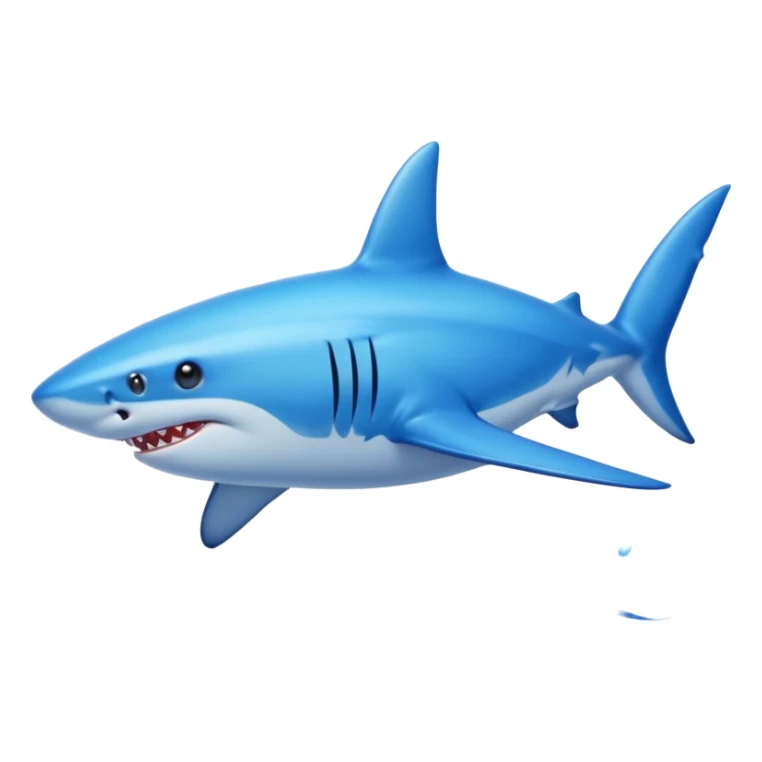 shark with brilliant blue color, no shoes sticker