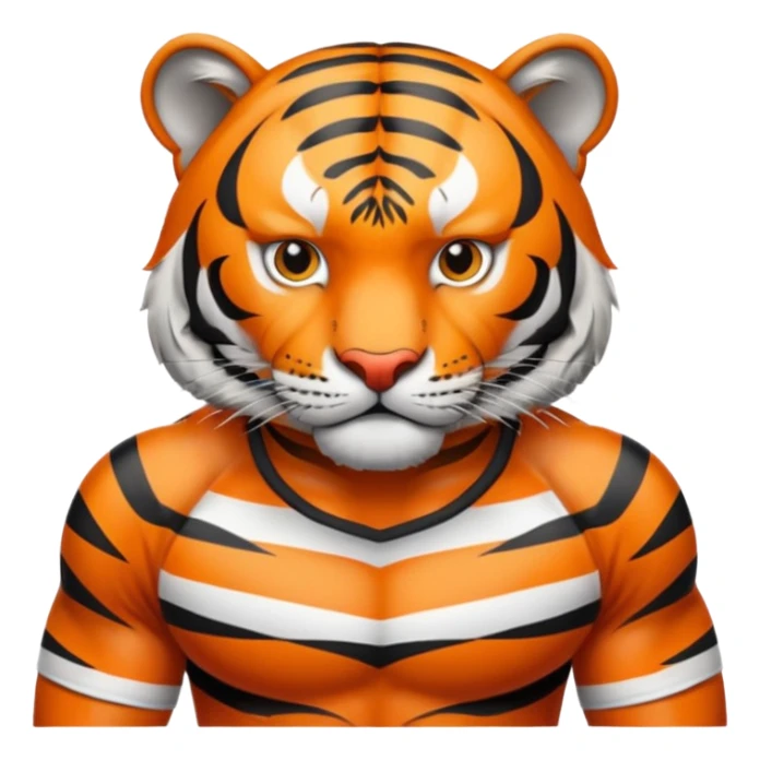 tiger wearing a fashion tee sticker