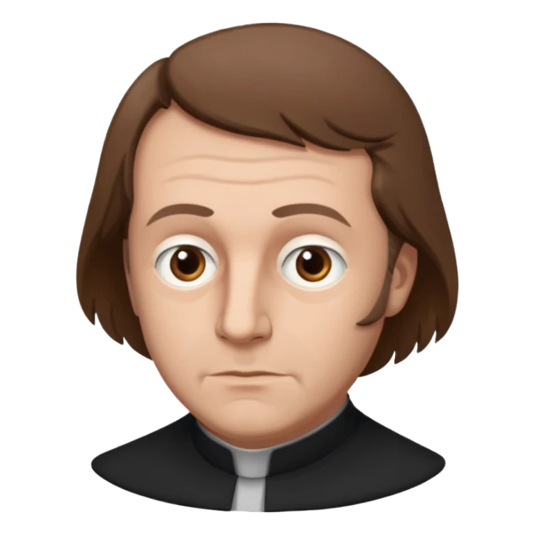 Johann Gottlieb Fichte philosopher three-quarter view brown hair sticker