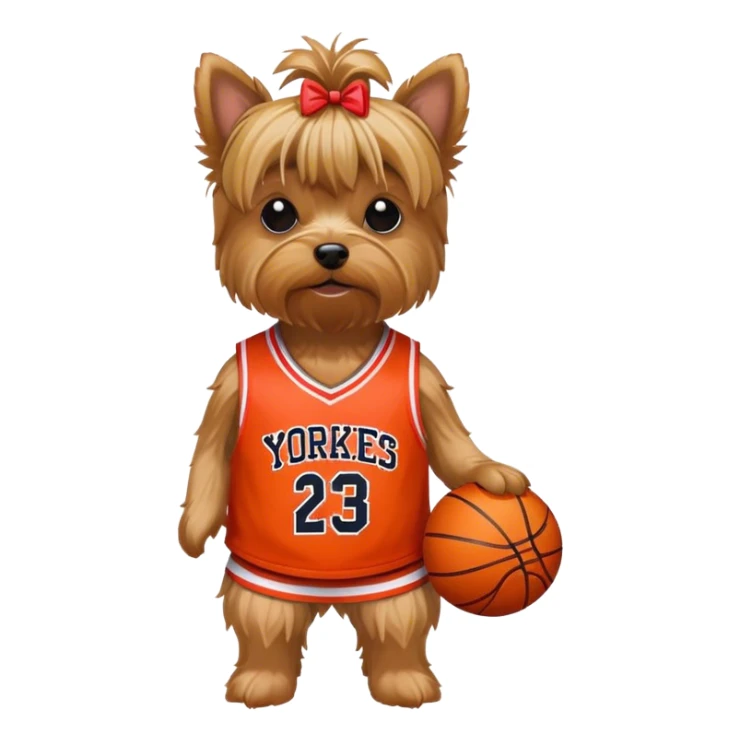 yorkie basketball sticker