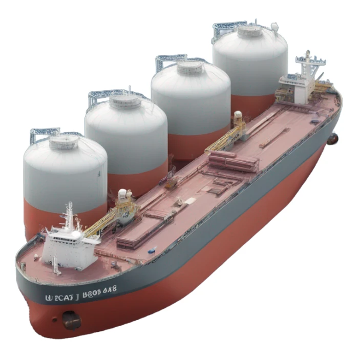 tanker with liquefied gas sticker