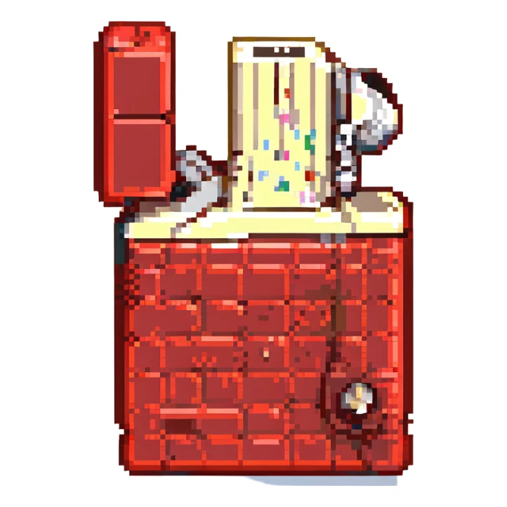 Zippo Lighter, red sticker