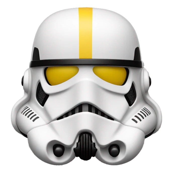 Black and yellow stormtrooper helmet  sticker