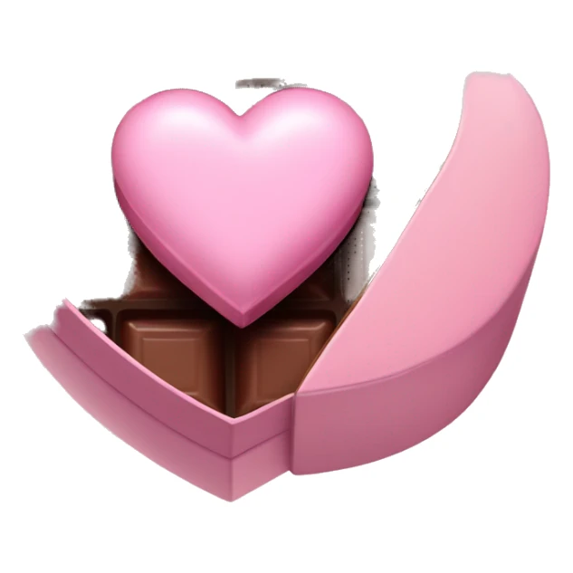 Pastel pink heart box of chocolate  sticker