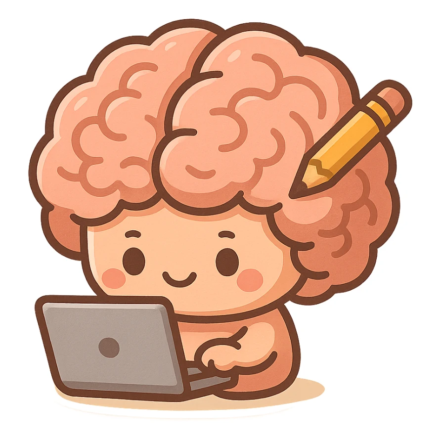 Brainwrote computer sticker