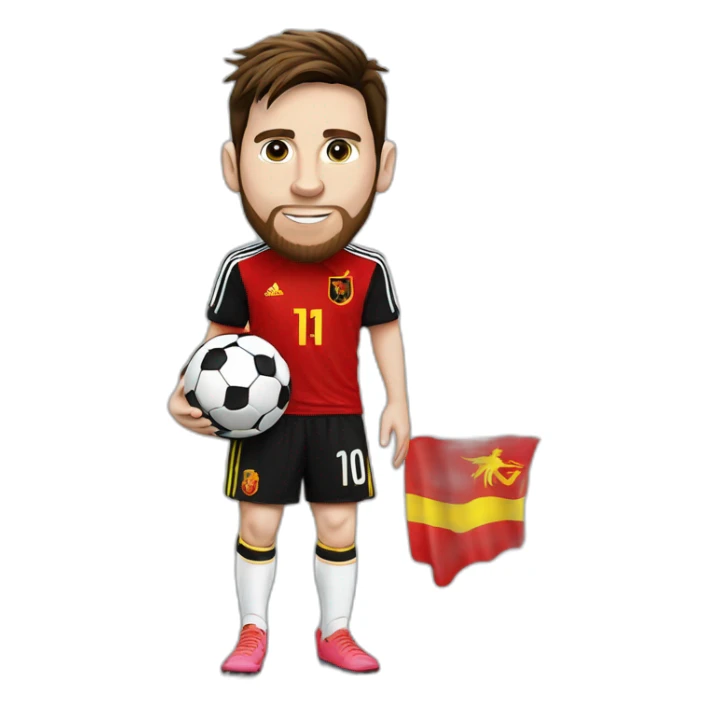 Messi avec le drapeau de l’Angola  sticker